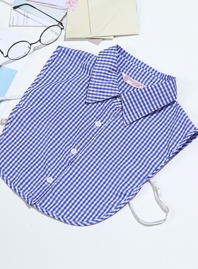 新款百搭假领子女衬衣领韩版格子秋冬衬衫假衣领毛衣装饰领