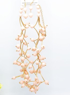 串珠铜管毛衣链纯手工打造项项链