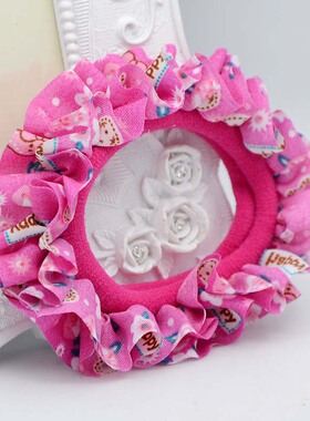 强拉不断高弹碎花多款布料发圈 混款混批时尚发饰头饰品厂家直销