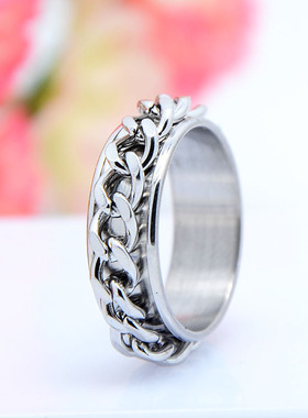 非主流百搭可活动链条戒指