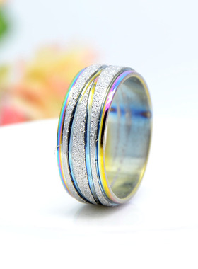 戒指指环百搭韩版条纹戒指