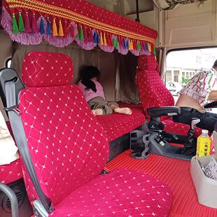 解放J6PJH6J6LJ7悍V陕汽德龙X3000新M3000sX5000货车用品装 饰座套