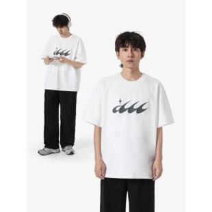 YOKE STUDIO美式复古经典LOGO短袖T恤男女夏季街头宽松凉感上衣潮