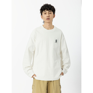 宽松纯棉打底衫 YOKE 女春秋季 T恤男 STUDIO简约纯色16支230g长袖