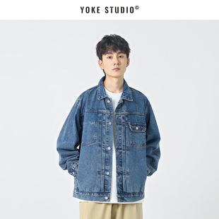 新款 YOKE 夹克男cityboy秋季 日系复古牛仔工装 重磅外套 STUDIO