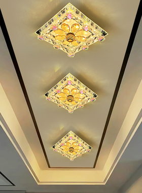 水晶LED过道灯走廊灯简约现代入户玄关灯创意吸顶灯楼梯灯阳台灯