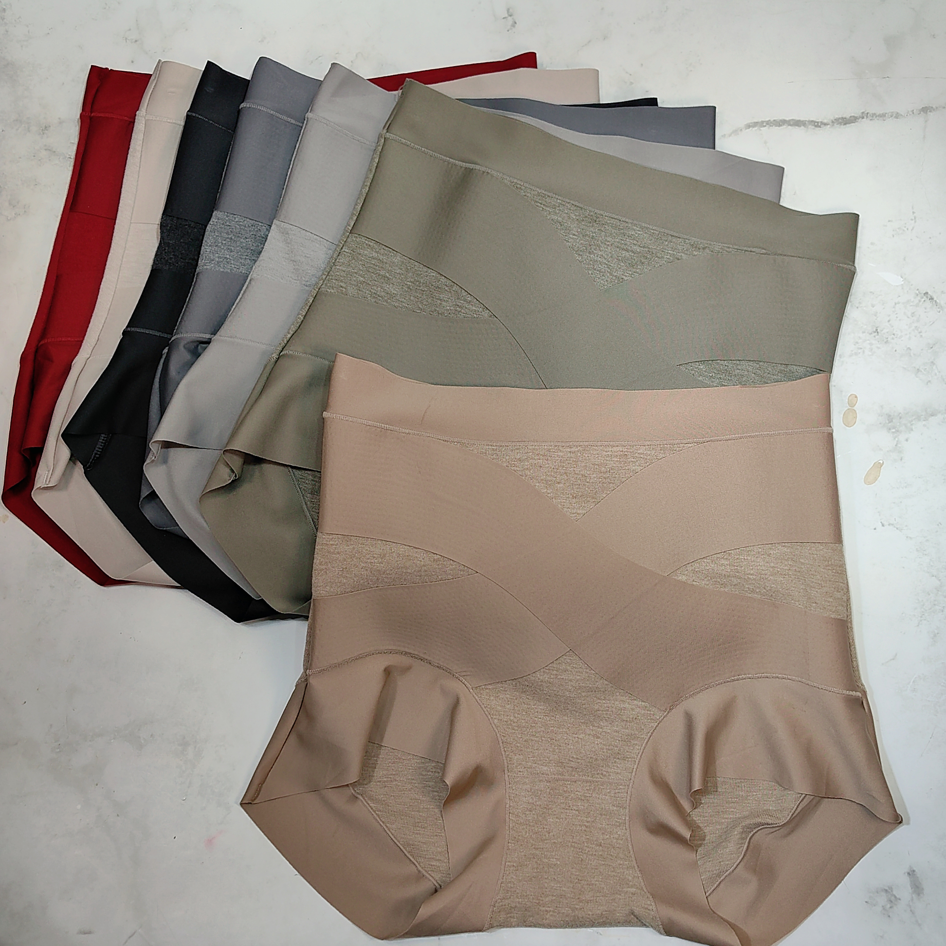 艾橘新款德绒温感高腰收腹提臀塑形产后收小肚腩柔软舒服暖宫内裤