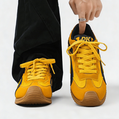 买一送一2026春款复古绒面棕色德训鞋男休闲鞋潮流休闲鞋阿甘鞋男