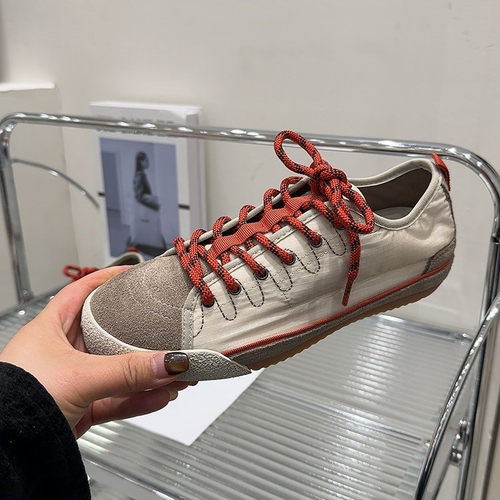 韩版拼色休闲板鞋女2026春季新百搭软底德训鞋舒适轻便透气不累脚