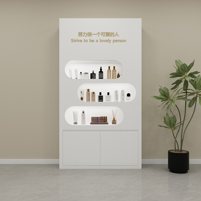 烤漆化妆品展示柜美容院产品柜护肤品直播间展柜多功能陈列柜直销
