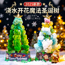 纸树开花魔法圣诞树diy材料包浇水开花树结晶2025新款 儿童小礼物