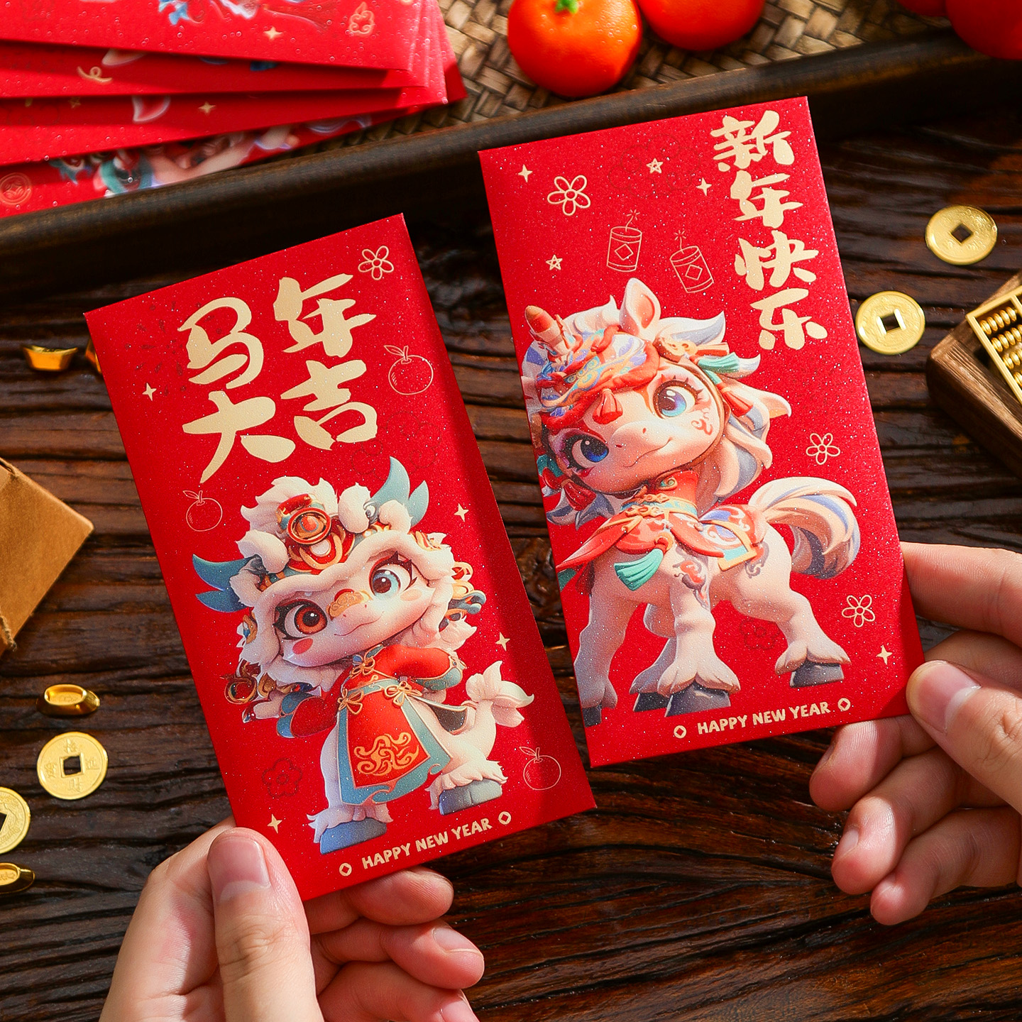 马年红包个性创意新年利是封2026新款国潮压岁包送小孩千元卡通