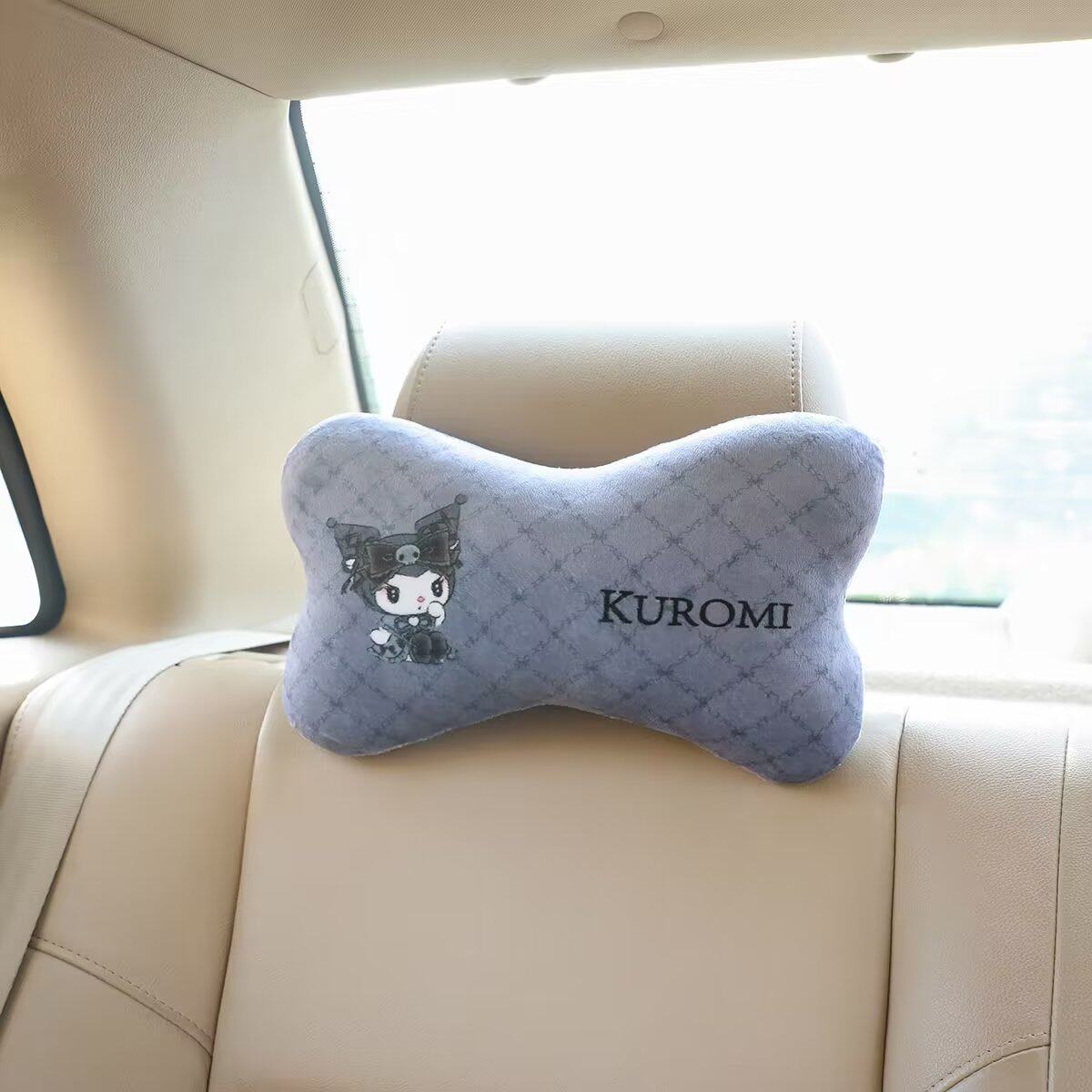 可爱卡通美乐蒂库洛米毛绒U型枕护颈枕汽车头枕车枕汽车内饰用品