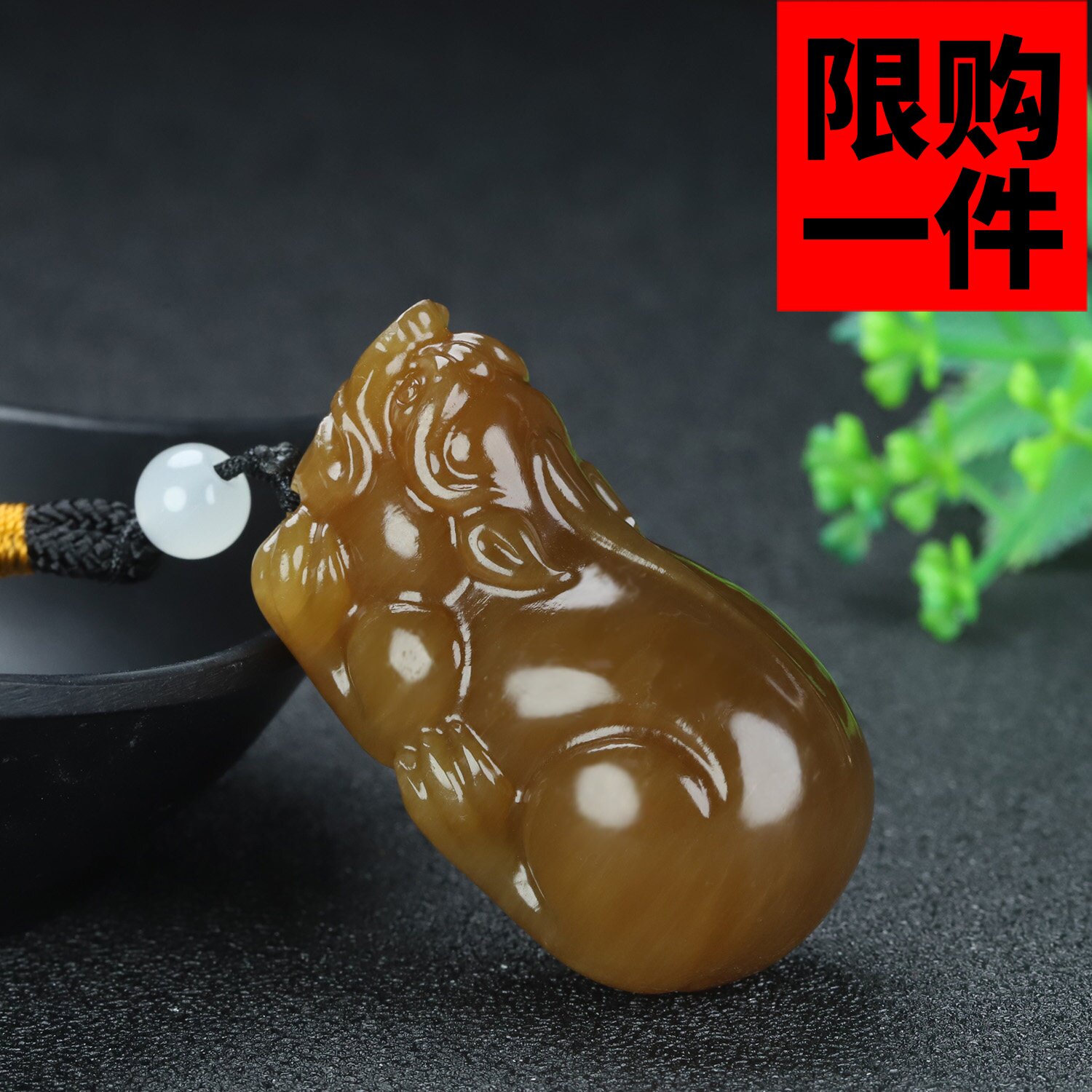 新疆和田玉糖玉貔貅手把件男女款糖玉招财貔貅腰挂玉石瑞兽挂件