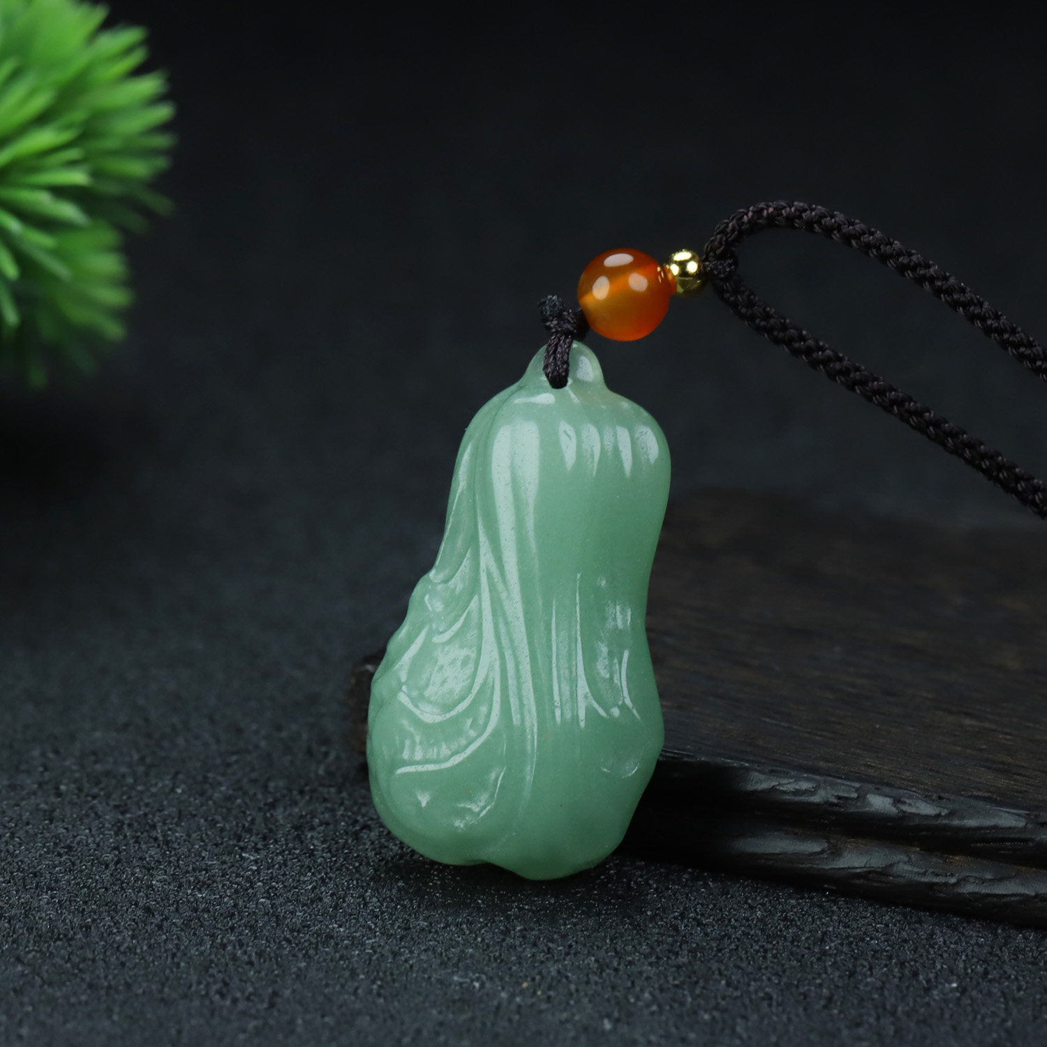 和田玉东陵玉白菜吊坠新疆玉且末蓝白菜百财挂件玉佩男女玉钥匙扣