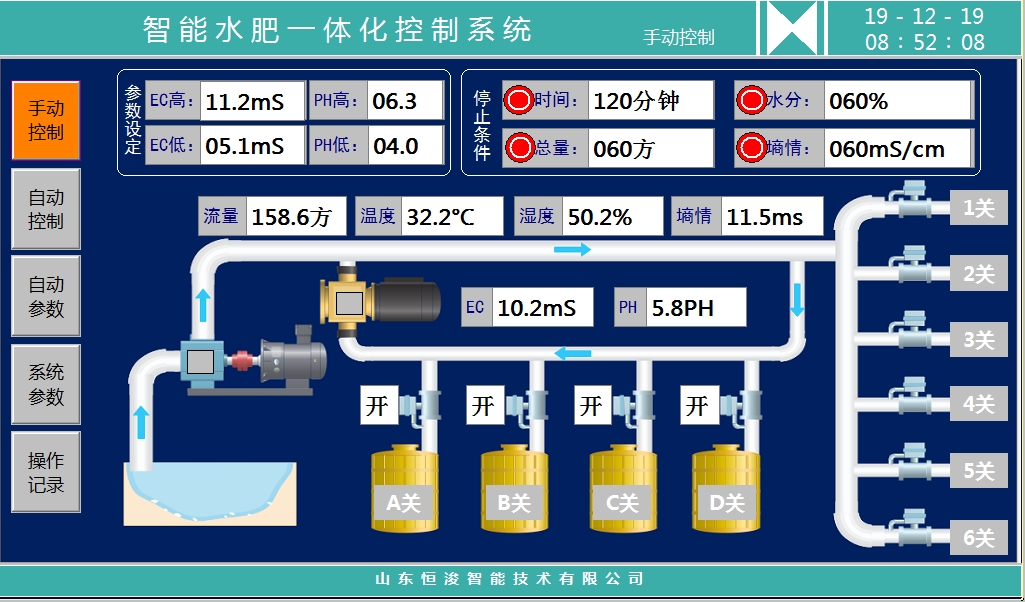 水肥机施肥机水肥一体化专用控制器灌溉滴灌编程定制科研教学PLC