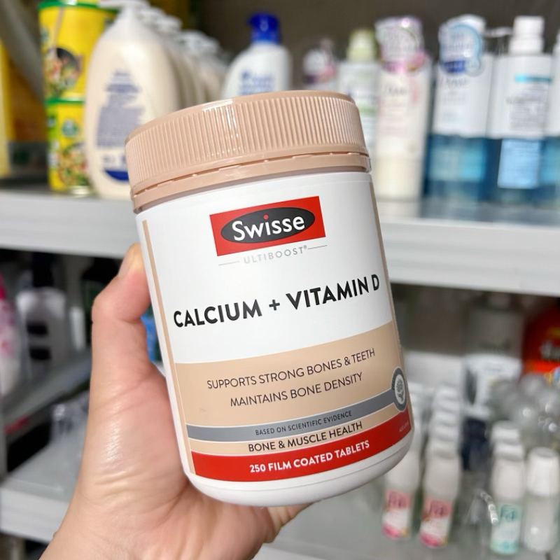 澳洲Swiss钙片维生素D柠檬酸钙腰腿抽筋温和补钙罐装