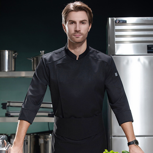 星级饭店防静电厨师工作服长袖酒店高端西餐烹饪私厨定制秋冬新品