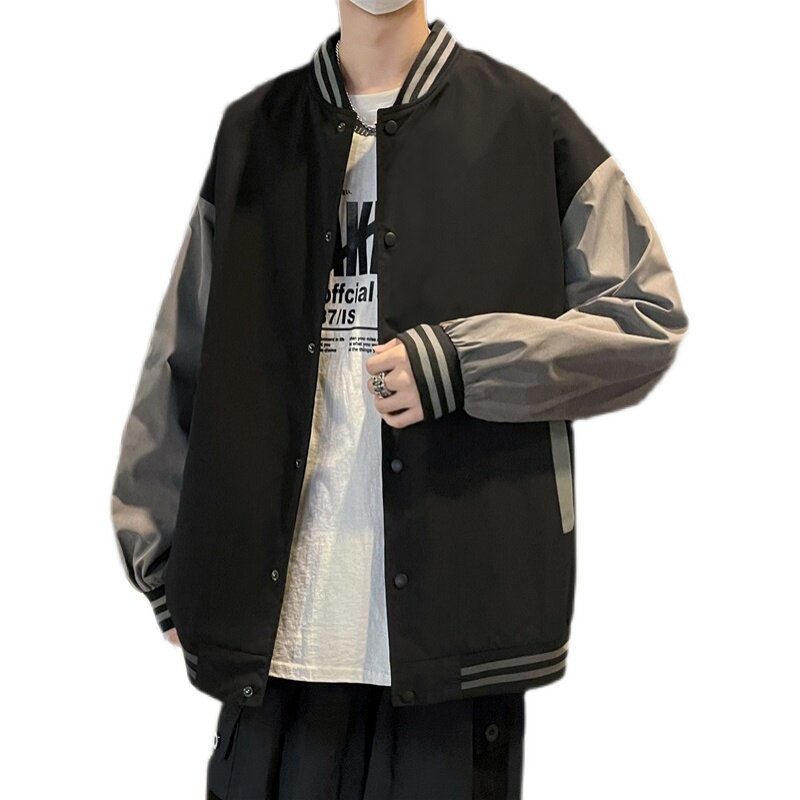 春秋季夹克男宽松港风球服外套韩版大码上衣W585-J6713-P40,男装夹克,星座1109-2