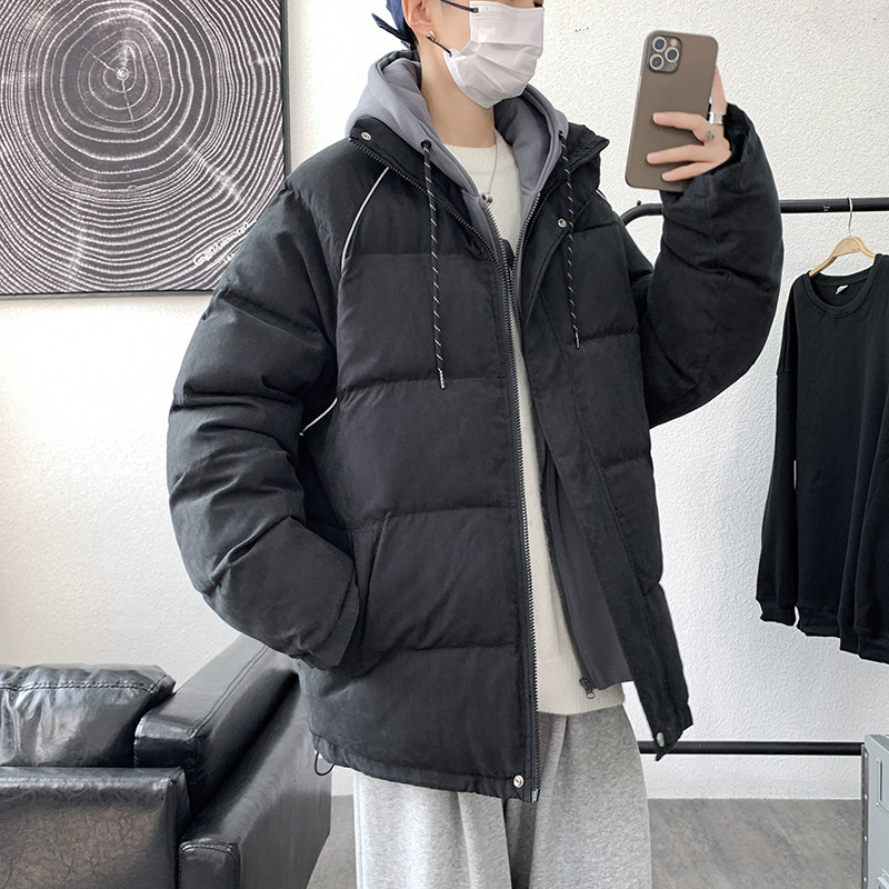 假两件韩版潮流情侣衣外套男潮牌ins冬季加厚新款冬装W969-P75,男装棉衣,星座1109-2