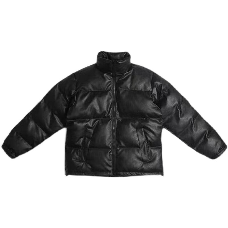 新款加厚宽百搭棉衣PU皮冬季潮牌棉服外套冬季潮面包服C217P70,男装皮衣,星座1109-2