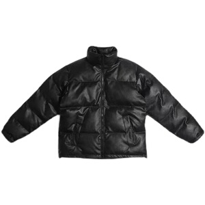 新款加厚宽百搭棉衣PU皮冬季潮牌棉服外套冬季潮面包服C217P70图片