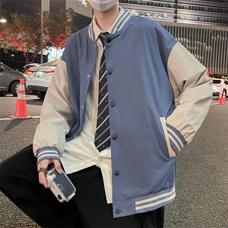 春秋季夹克男宽松港风球服外套韩版大码上衣W585-J6713-P40,男装夹克,星座1109-2