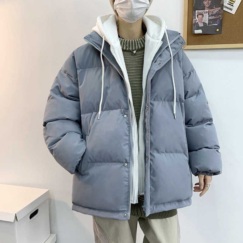 冬季新潮保暖加厚假两件连帽男休闲宽松衣MY0703P75,男装棉衣,星座1109-2
