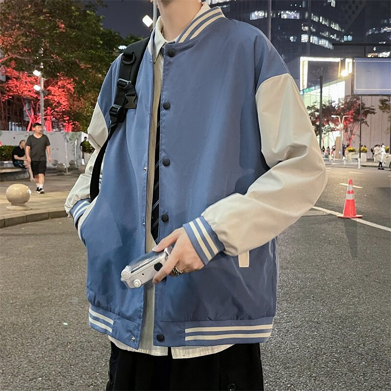 春秋季夹克男宽松港风球服外套韩版大码上衣W585-J6713-P40,男装夹克,星座1109-2