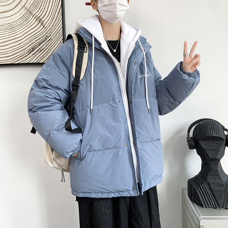 冬季新潮保暖加厚假两件连帽男休闲宽松衣WT08-P75,男装棉衣,星座1109-2