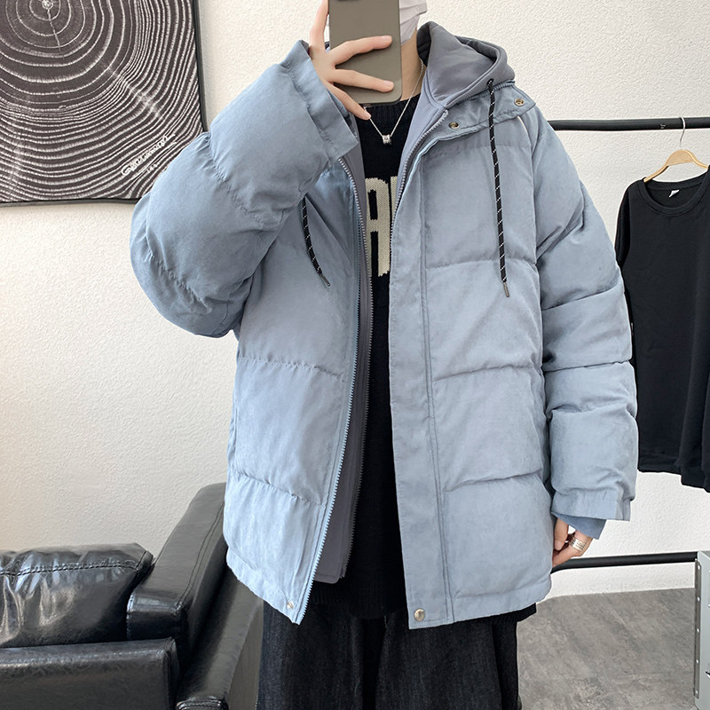 衣外套男潮牌ins冬季加厚假两件韩版潮流情侣新款冬装W969-P75,男装棉衣,星座1109-2