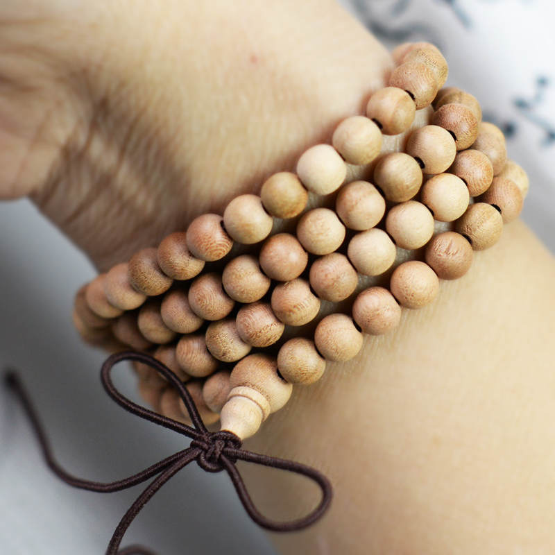 老料桃木108颗手链男女士情侣手串平安念珠原木手饰品圆珠民族风