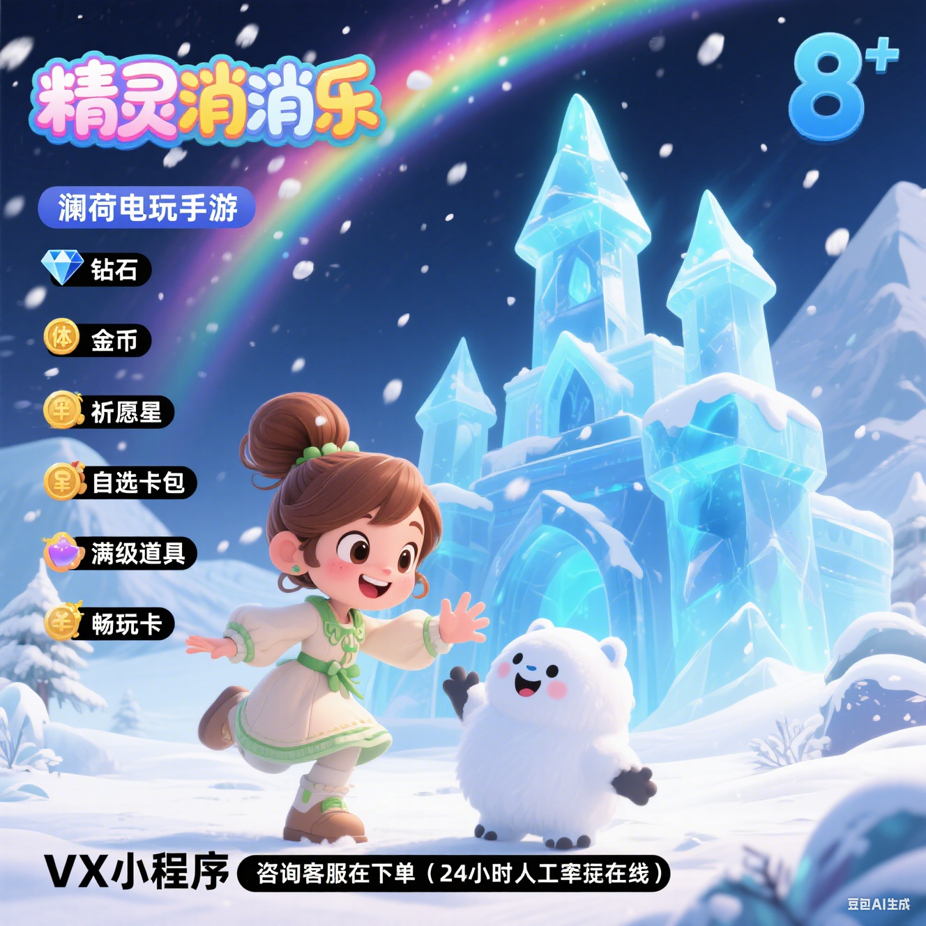 精灵消消乐小程序钻石/体力/自选