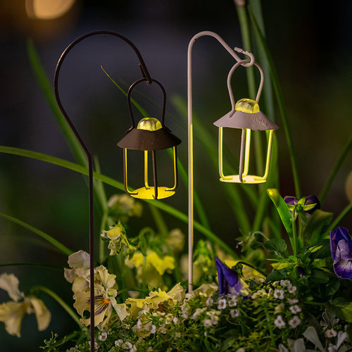 铁艺路灯多肉绿植盆栽摆件亮灯