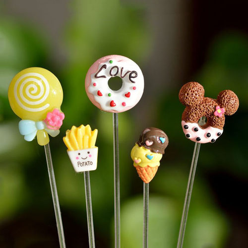 创意可爱卡通食玩花插微景观DIY