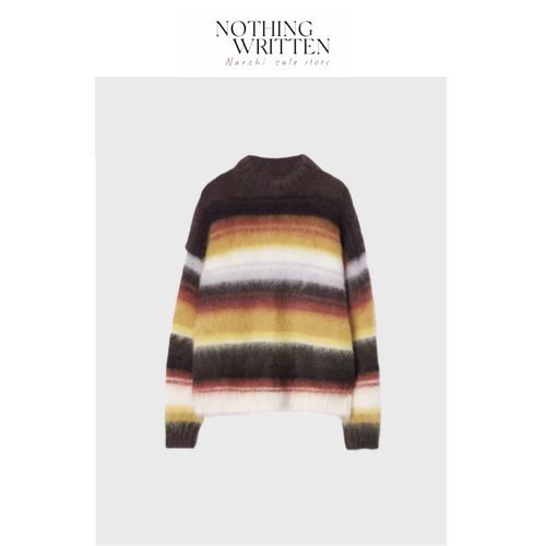 【现货】Nothing Written Narchi标准版型圆领马海毛混纺毛衣新品