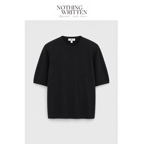 【现货】Nothing Written Narch标准版型套头圆领针织T恤短袖上衣