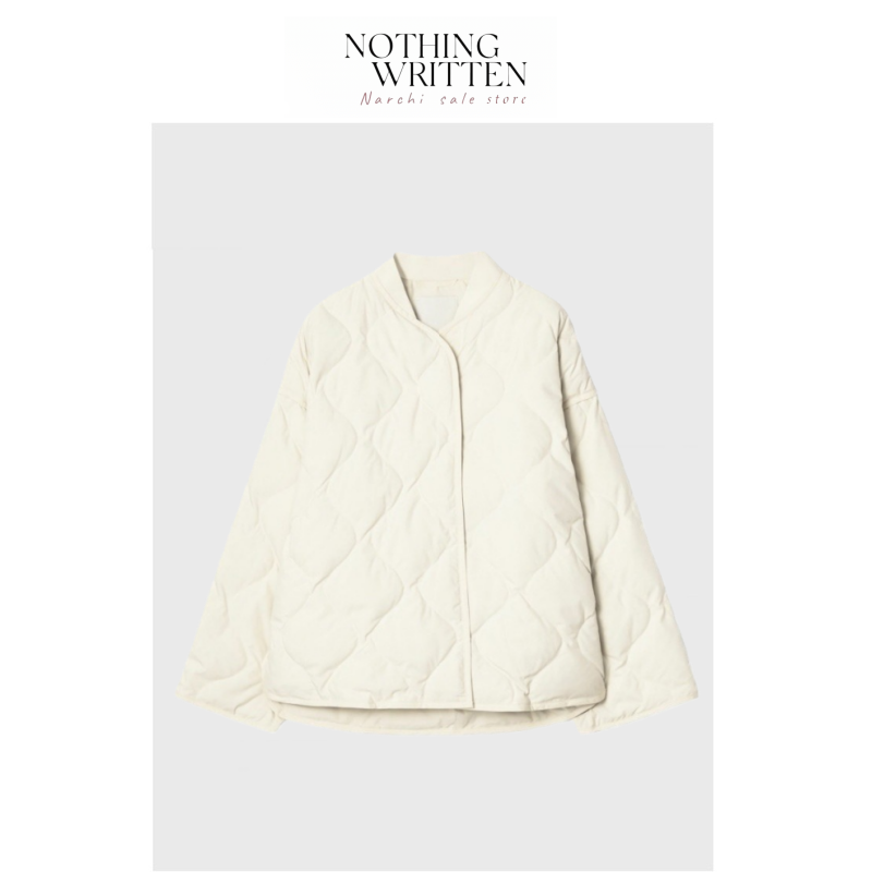 【现货】Nothing Written Narchi羽绒服宽松菱格纹理绗缝夹克外套