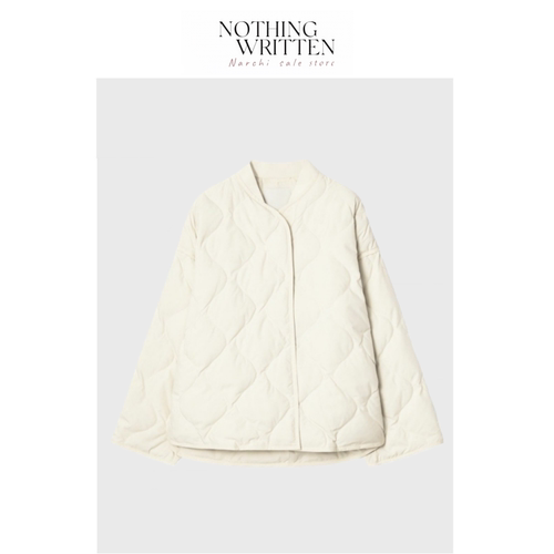 【现货】Nothing Written Narchi羽绒服宽松菱格纹理绗缝夹克外套