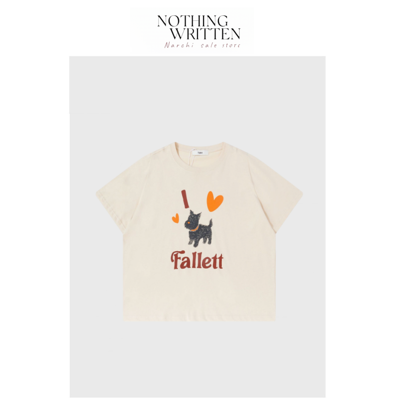 【现货】Nothing Written Narchi涂鸦爱心小狗短袖宽松休闲T恤女,女装/女士精品,真丝上装,淘宝优惠券,粉丝福利购,淘宝优惠卷