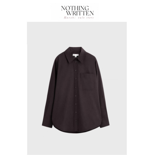 【现货】Nothing Written Narchi标准版型尖领衬衫白色春新品上衣