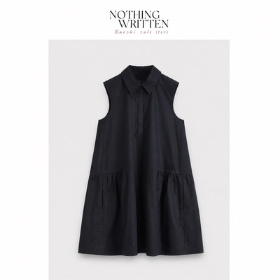 【现货】Nothing Written Narchi无袖衬衫迷你连衣裙棉质宽松伞裙