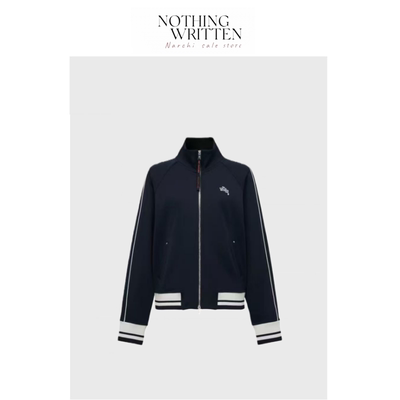 【现货】Nothing Written Narchi藏青立领外套女拉链卫衣开衫上衣