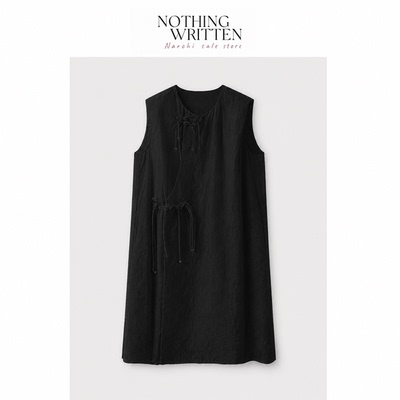 【现货】Nothing Written Narchi无袖连衣裙女盘扣系带宽松背心裙