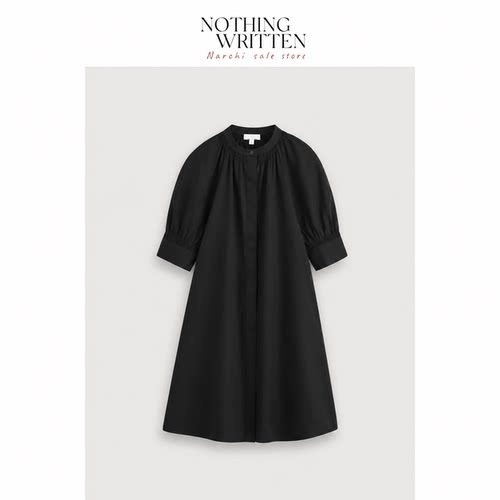 【现货】Nothing Written Narchi抽褶泡泡袖衬衫式连衣裙夏季新品