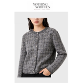 Narchi小香风粗花呢针织开衫 Written Nothing 单排扣外套 现货