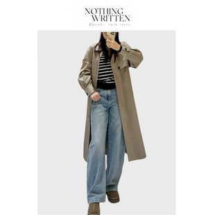 【现货】Nothing Written Narchi风衣宽松长款外套女腰带收腰显瘦