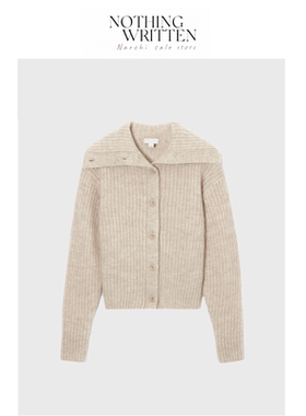 【现货】Nothing Written Narchi女装休闲纽扣翻领羊毛混纺开衫冬