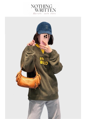 【现货】Nothing Written Narchi谬系少女贴布字母logo刺绣卫衣