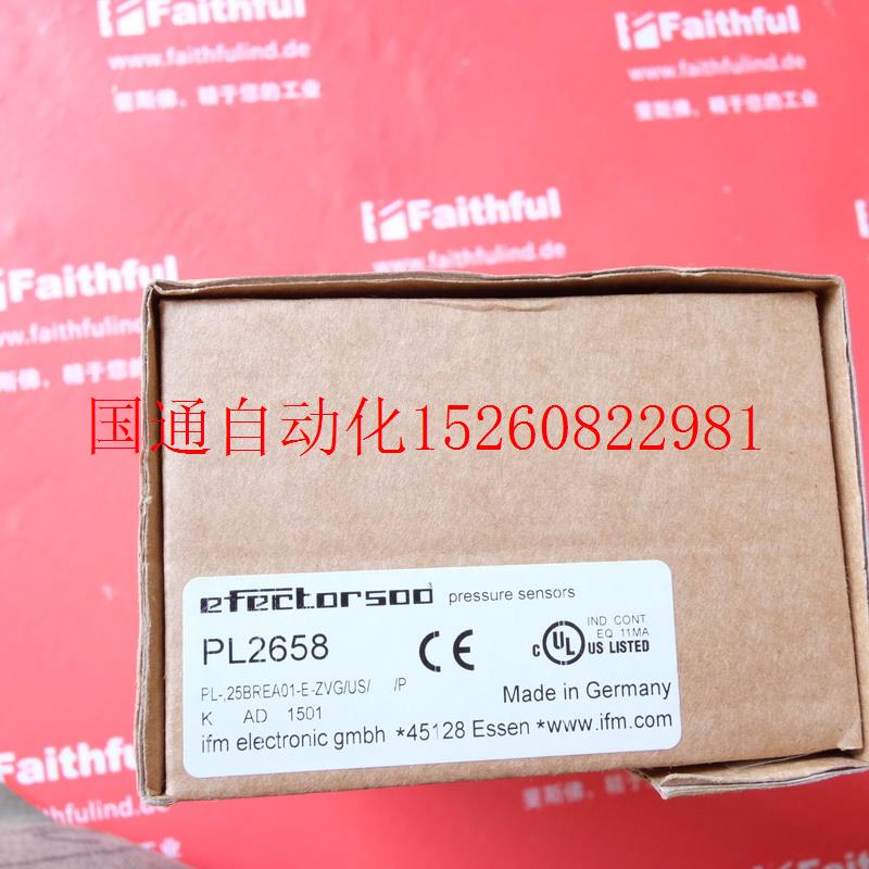 议价Ifm PL2658易福门全新压力传感器 PL-,25BREA01-E-ZVG/U现货